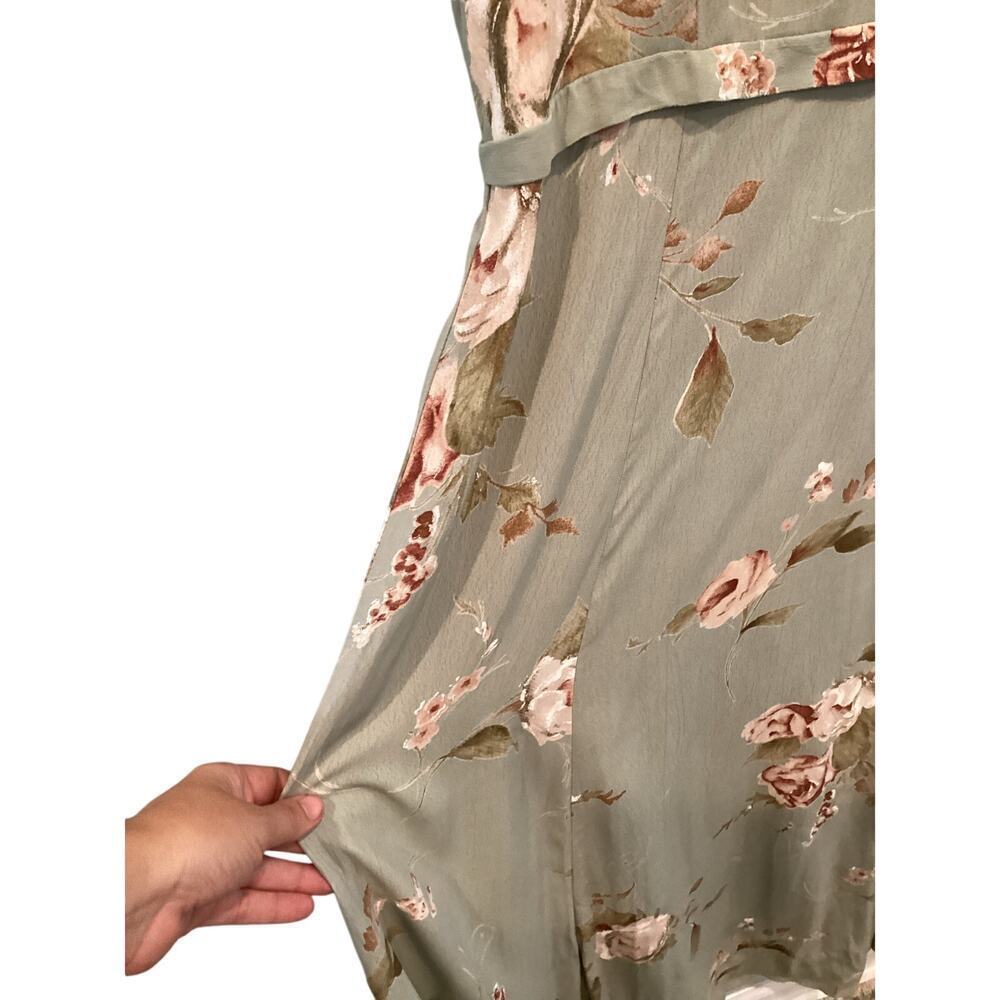 Vtg Jessica Howard Women’s Shift Dress Size 10 Green Floral Cottagecore Romantic - Picture 6 of 7